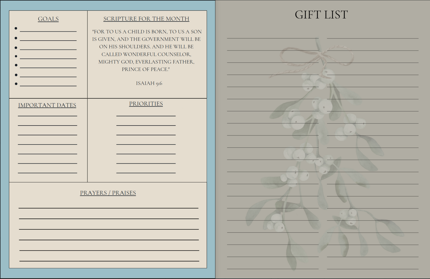 Sacred Seasons - A Christian Life Planner Spiral Bound